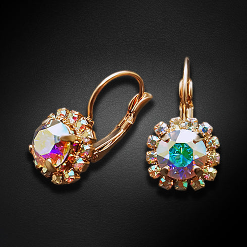 Серьги "Krāšņums II (Aurore Boreale)" с кристаллами Swarovski™